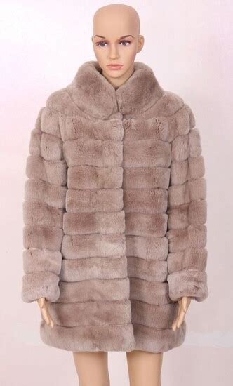 Artisan Furrier Chinchilla Rex Fur Coat Made In Italy In Italy