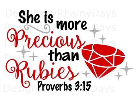 Buy 3 Get 1 Free She Is More Precious Than Rubies Proverbs