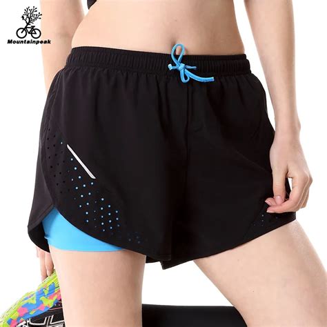 MTP Running Shorts Women Quick Drying Double Layer Gym Shorts In