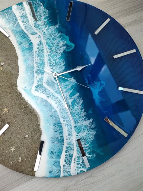 Extra Large Beach Themed Wall Clock Handmade Item Oversized Etsy