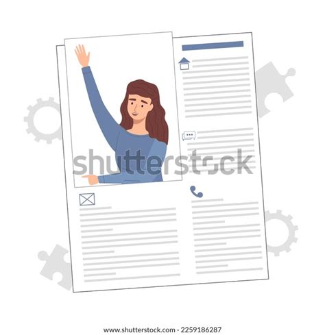 Summary Female Employee Job Seeker Concept Stock Vector Royalty Free