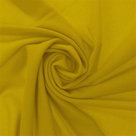 Tissu Scuba Crepe Uni Jaune Tissus Des Ursules