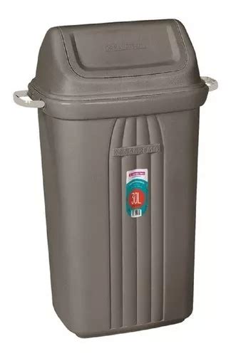 Cesto Residuos Tacho De Basura Plastico 30 Lts San Remo Color Gris