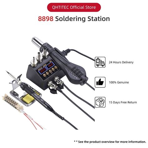 Jcd In Digital Soldering Station Hot Air Gun Solder Iron Smd Bga