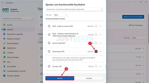 Windows 11 comment installer les fonctionnalités facultatives