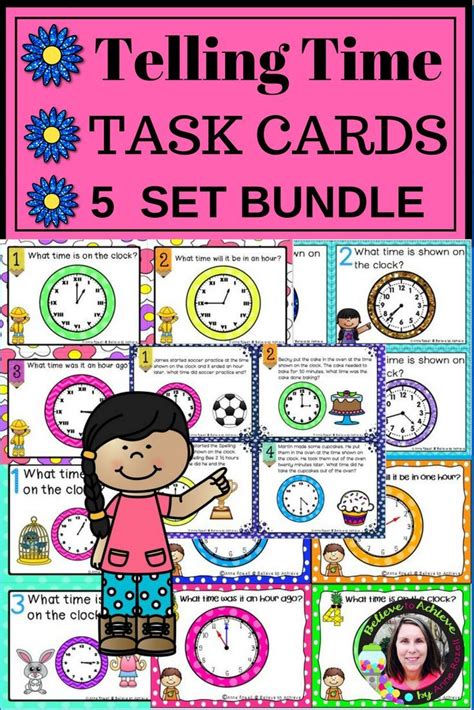 Telling Time Task Cards Bundle Task Cards Telling Time Task Cards