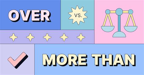 When To Use More Than Versus Over