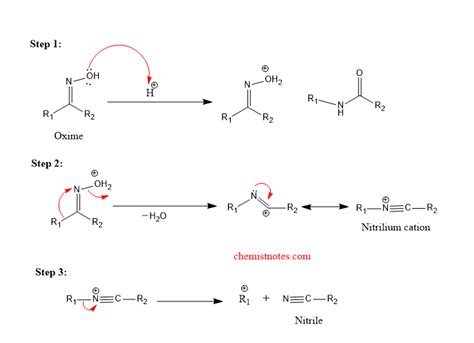 Beckmann Rearrangement Mechanism And Application Chemistry Notes