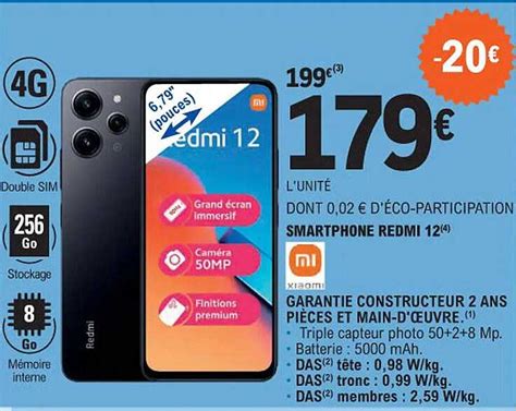 Promo Smartphone Redmi Xiaomi Chez E Leclerc Icatalogue Fr