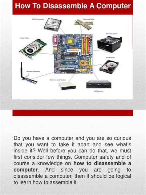 How To Disassemble Assemble A Computer Pdf Digital Electronics Computing