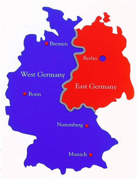 The East West Germany Map A Historical Perspective World Map Colored