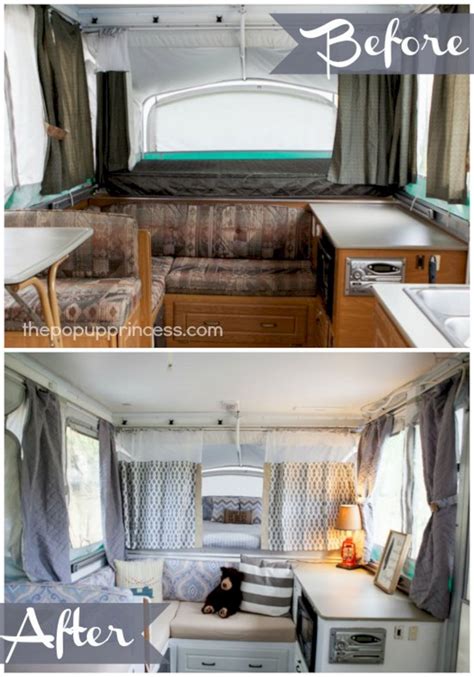 Impressive 42 Amazing Rv Camper Makeover Ideas Before And After