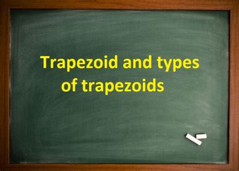 Trapezoid And Types Of Trapezoids Math For All