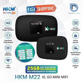 Jual Modem Mifi HKM M22 M21 4G LTE Wifi Bundle XL GO IZI Unlock All