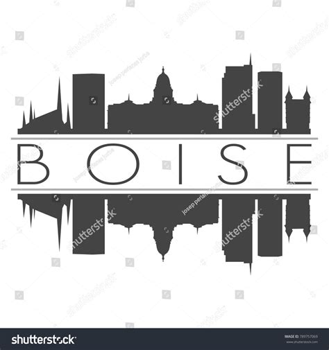 Boise Idaho Usa Skyline Vector Art vector de stock libre de regalías