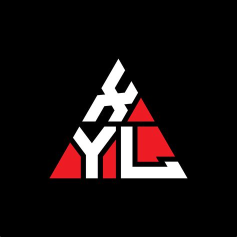 XYL triangle letter logo design with triangle shape. XYL triangle logo