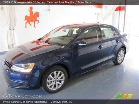 Tempest Blue Metallic 2011 Volkswagen Jetta Se Sedan Titan Black