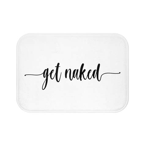 Get Naked Bath Mat Funny Bath Decor Funny Bath Mat Bathroom Etsy