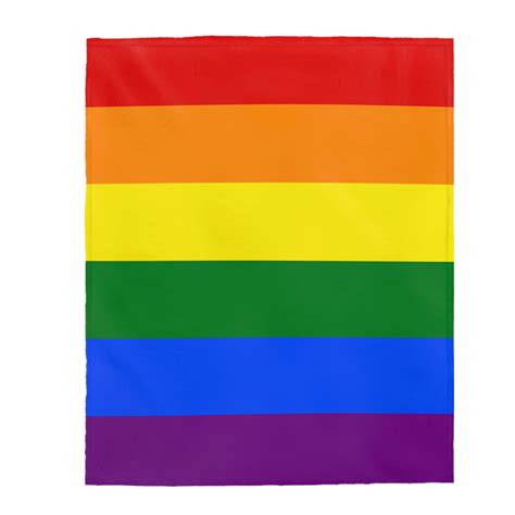 Rainbow Lgbt Pride Flag Flag Velveteen Plush Blanket Etsy