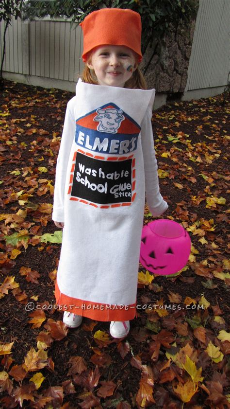 Cool Homemade Elmers Glue Stick Costume For A Girl