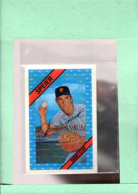 Kellogg S Chris Speier Mint Giants Id Ebay