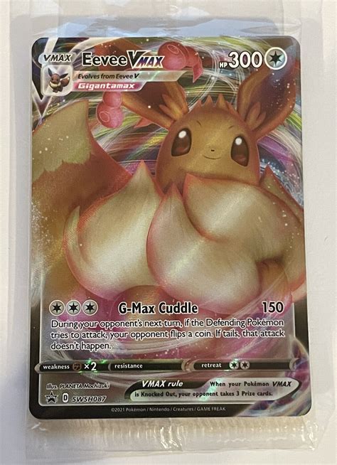 Pokemon TCG Nintendo Promo Eevee VMAX Ultra Rare Holo Card SWSH087