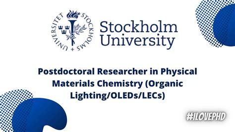 Postdoctoral Research In Materials Chemistry Stockholm Ilovephd