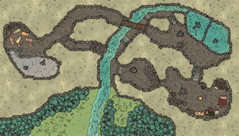 Cragmaw Cave Hideout From Lost Mine Of Phandelver 35x25 Printergrid