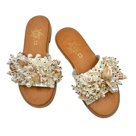 Pearl Sandals Etsy