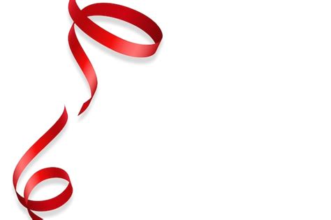 Premium PSD Realistic Red Ribbon Isolated