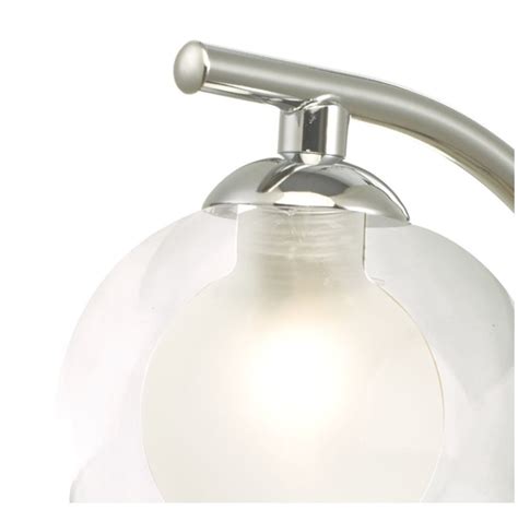 Nakita Wall Light Polished Chrome With Clear Opal Glass Castle Lighting