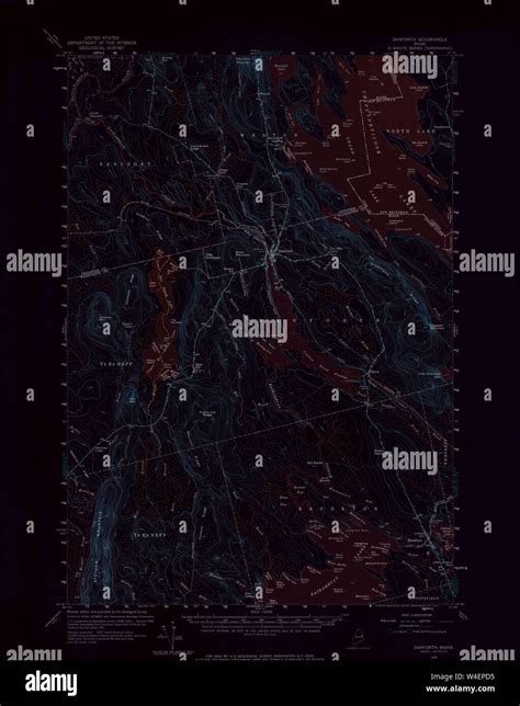 Maine USGS Historical Map Danforth 306535 1958 62500 Inversion ...
