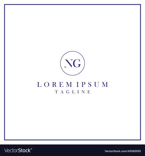ng circle logo royalty  vector image vectorstock