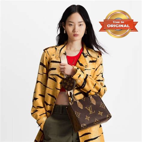 True To Original Louis Vuitton Onthego Pm Tote Bag Brown For Women 98in25cm Daaxious