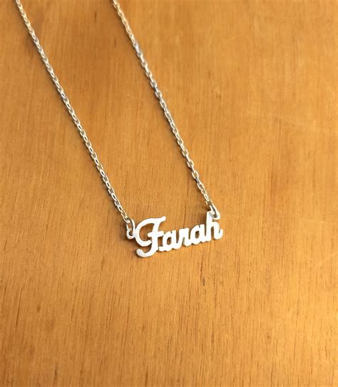 Name Necklace Sterling Silver Personalized Pendant Etsy