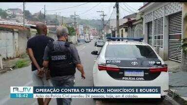 RJ2 TV Rio Sul Operação contra o tráfico de drogas homicídios e