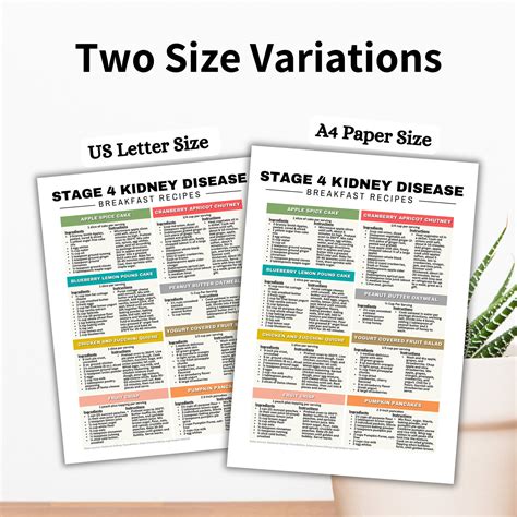Stage 4 Kidney Disease Food List, Kidney Diet Meal Planner, Renal Diet