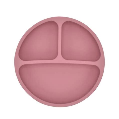 Assiette Plateau repas YWEI Bean Red en silicone pour bébé vaisselle