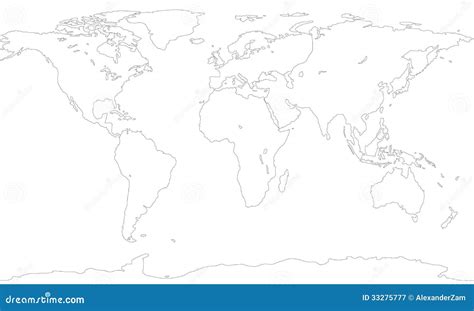 Mapa de contorno ilustración del vector Ilustración de global 33275777