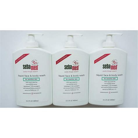 3 Pack Sebamed Ph 5 5 Liquid Face And Body Wash For Sensitive Skin 13 5 Fl Oz 400 Ml Walmart