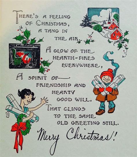 Christmas Feeling. 1930's Christmas Card. Retro Christmas Card. Vintage Christmas Card ...