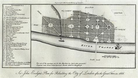 Evelyn S Plan For Rebuilding London After 1666 Great Fire Photograph By