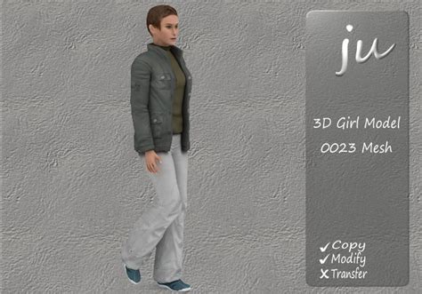 Second Life Marketplace Ju 3d Girl Model 0023 Mesh