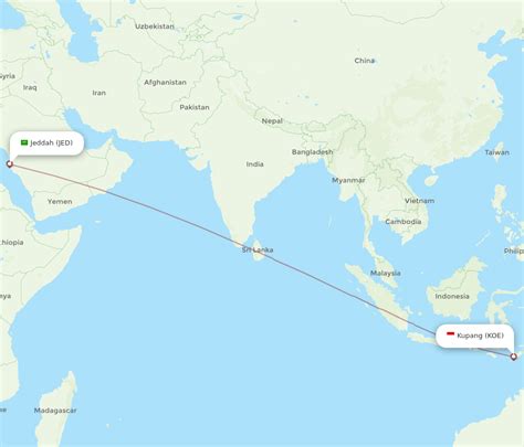 Flights From Jeddah To Kupang JED To KOE Flight Routes