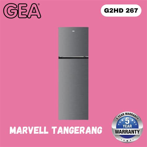 Jual GEA G2HD 267 INOX Kulkas 2 Pintu Top Mount Fridge Freezer Shopee