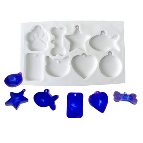 Molde Forma Silicone Pingente Chaveiros Resina Ep Xi Elo