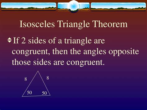 Ppt The Isosceles Triangles Theorems Powerpoint Presentation Free