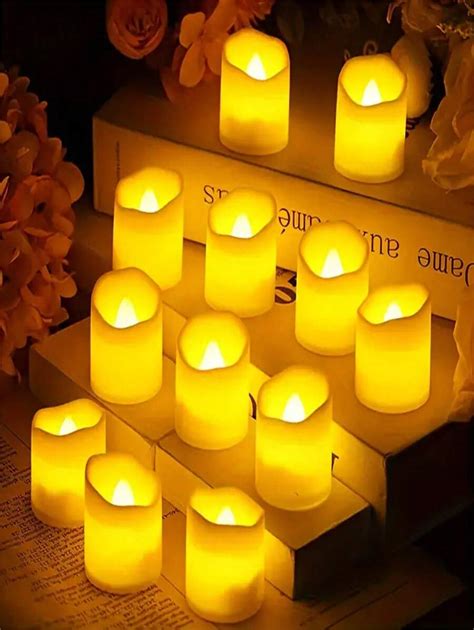 6 peças Velas de Desejo sem Chama Vela de Chá de LED à Pilha Velas