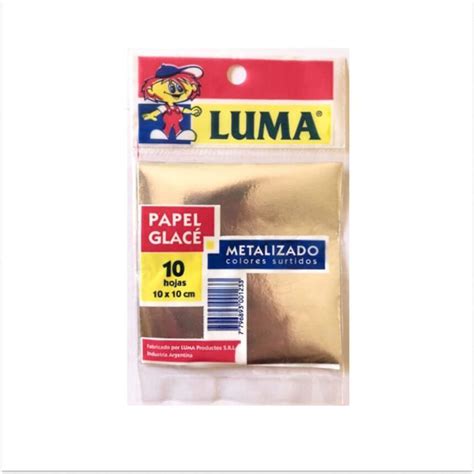 Papel Glace Luma X Metal Sobre X Libreria Jit Librer A