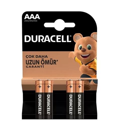 Duracell AAA Ince Kalem Pil 4lü Paket